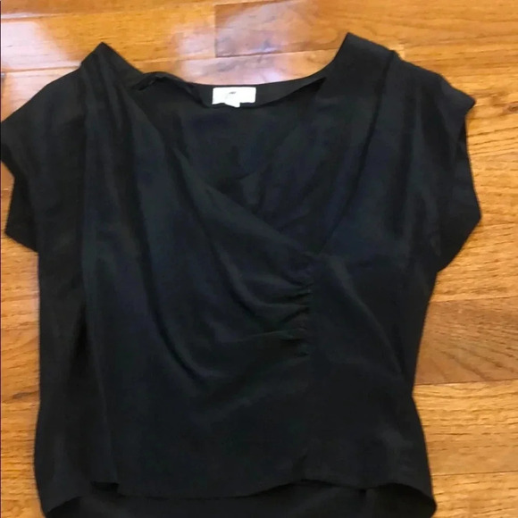 Royal Silk Tops - Black Tee